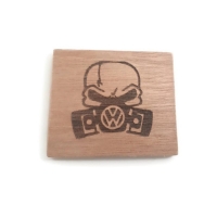 Houten plankje schedel Volkswagen